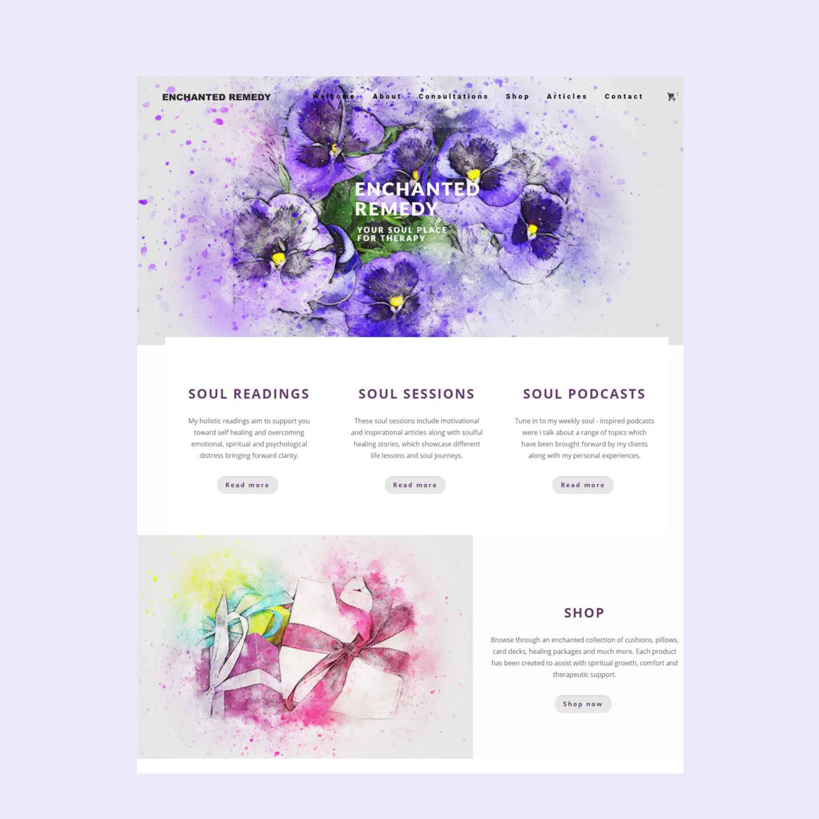 Soul therapy website design