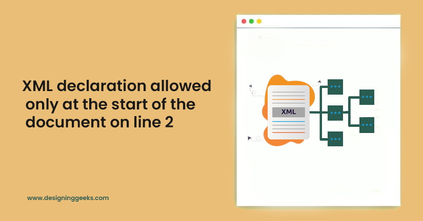 XML Sitemap Error on line 2 at column 6