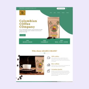 Colombian coffee website design