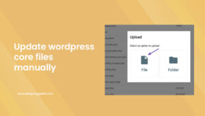 update wordpress core files manually