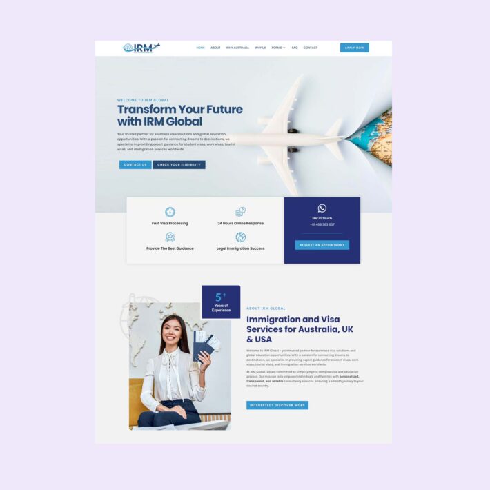 Immigration and Visa Consulting website design